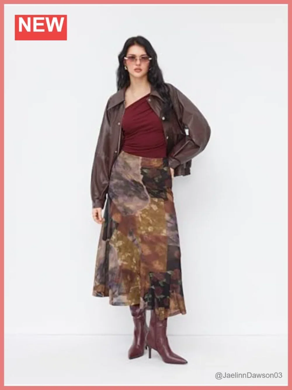 Women's Floral Mesh Maxi Skirt Asymmetrical High Stretch Lined